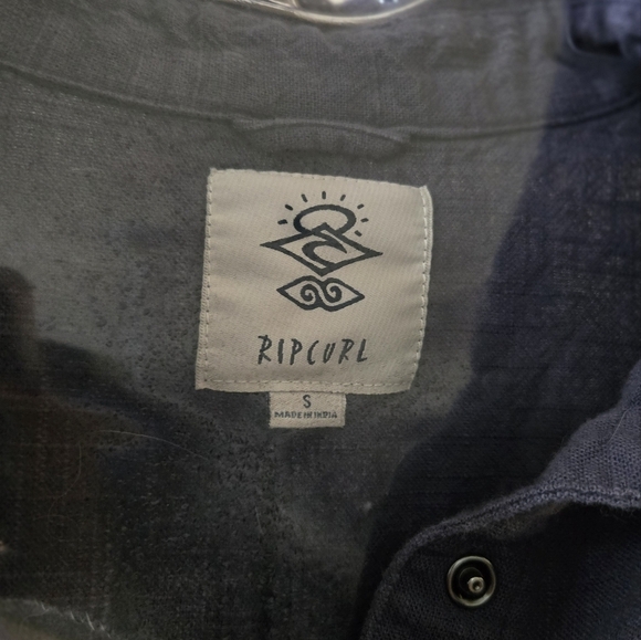 Rip Curl Blue Button-Up Women's Romper Shortsleeve - Picture 2 of 6